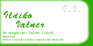 ildiko valner business card