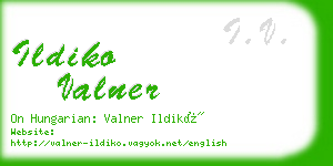 ildiko valner business card